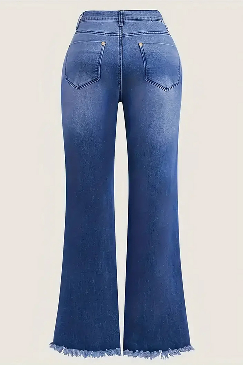 Women's Vintage Embroidered Stretch Flare Jeans