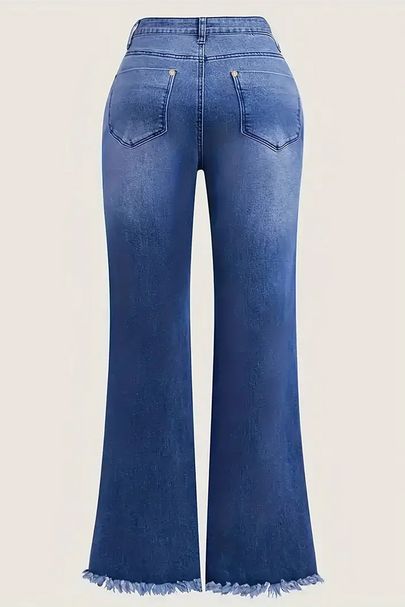 Women's Vintage Embroidered Stretch Flare Jeans