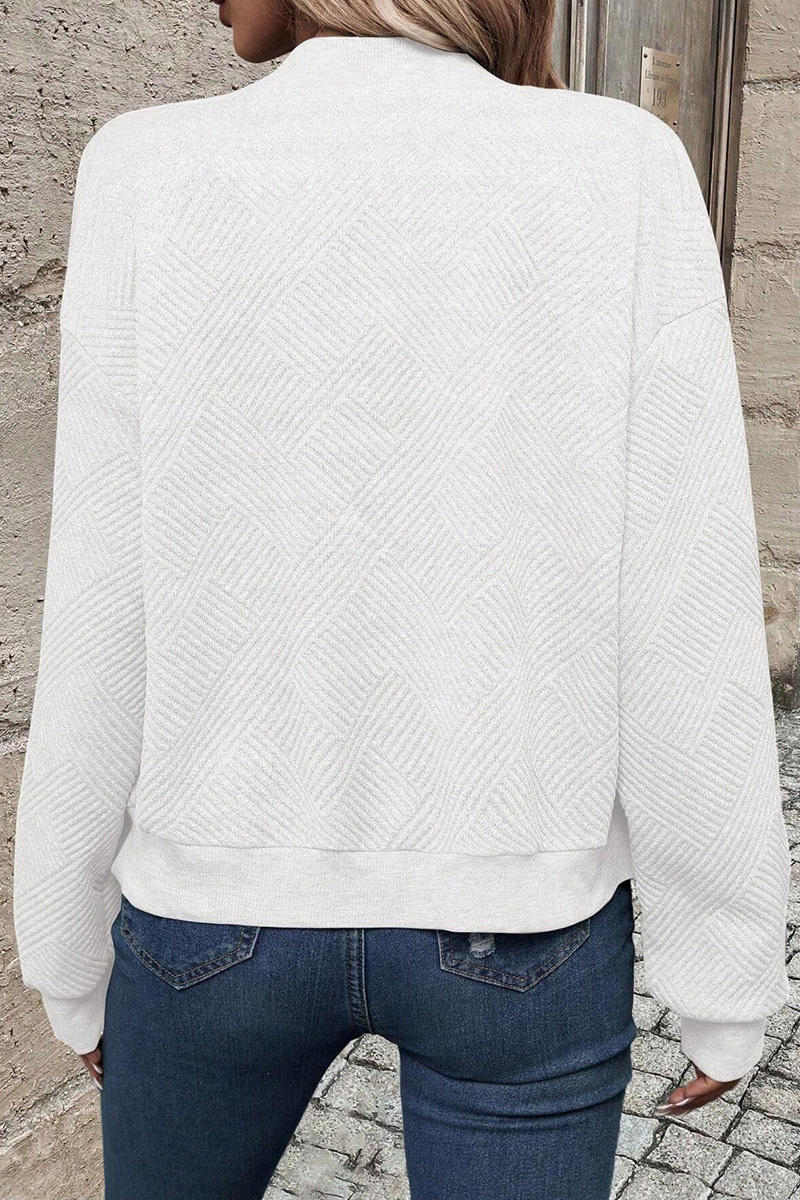 Casual Solid Color Zip Up Baseball Jacket