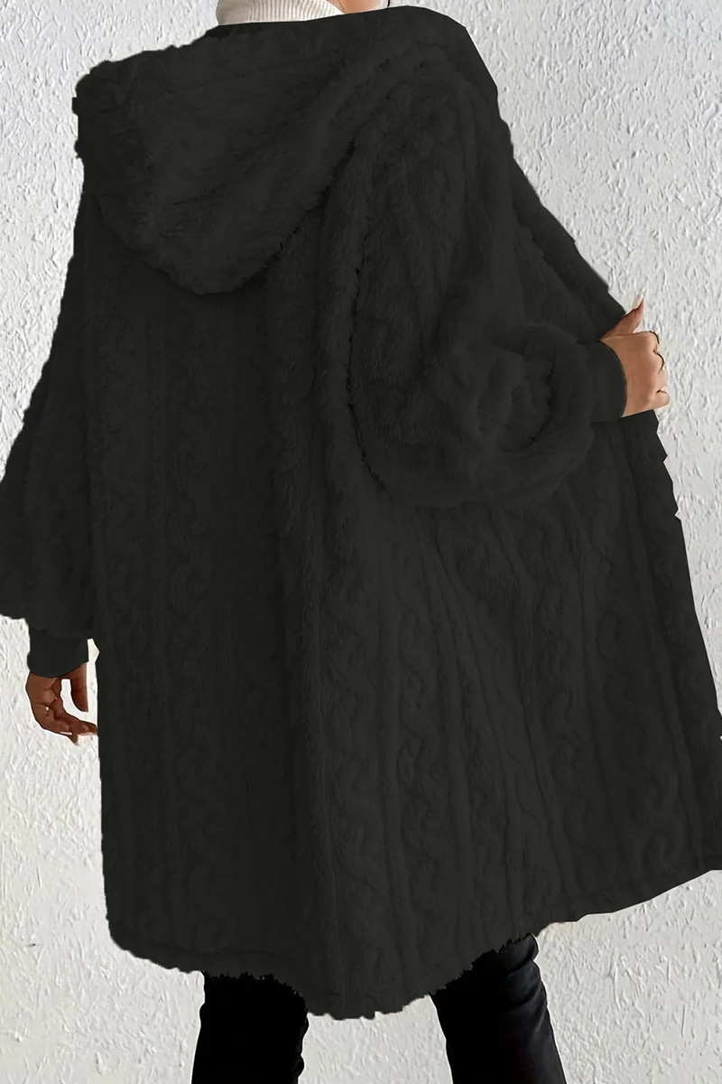 Women's Casual Warm Hooded Loose Fit Plush Coat
