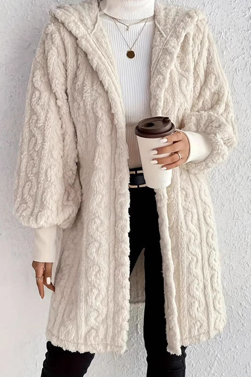 Women's Casual Warm Hooded Loose Fit Plush Coat