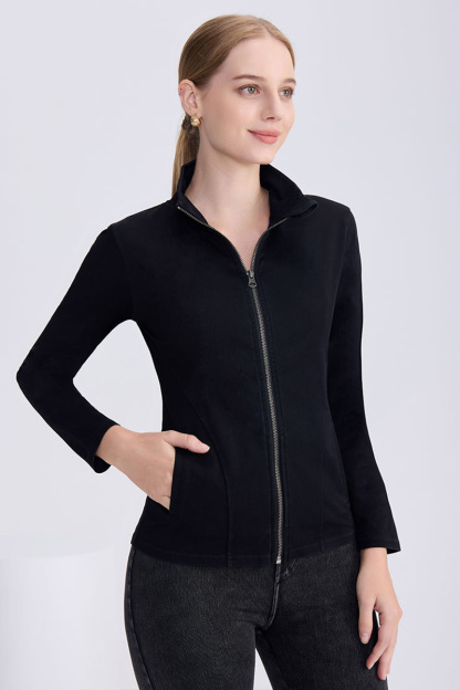 Women's Slim Fit Denim Zip-Up Sports Jacket