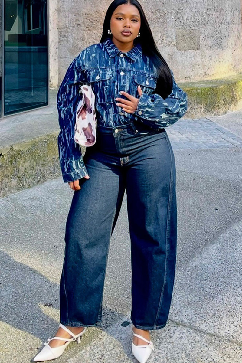 Women's Casual Distressed Washed Denim Jacket