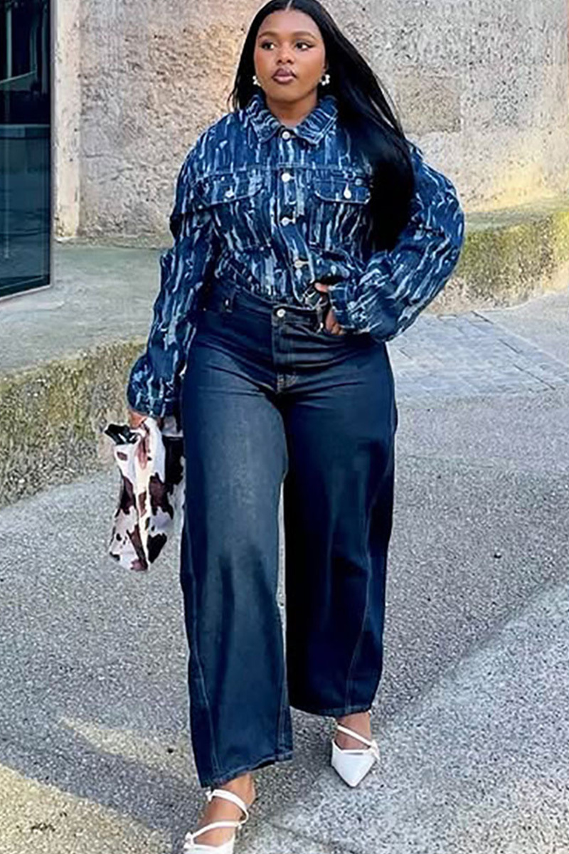 Women's Casual Distressed Washed Denim Jacket