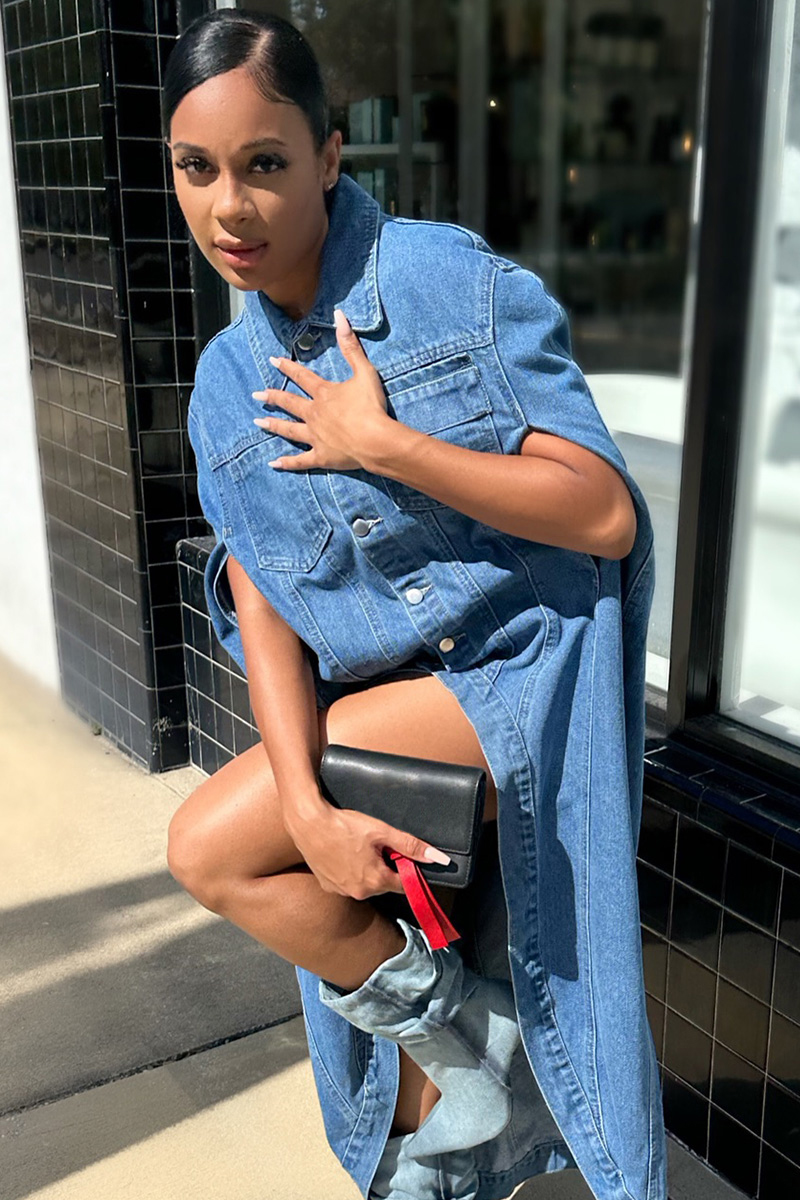 Women's Fashion Cape Wash Denim Coats