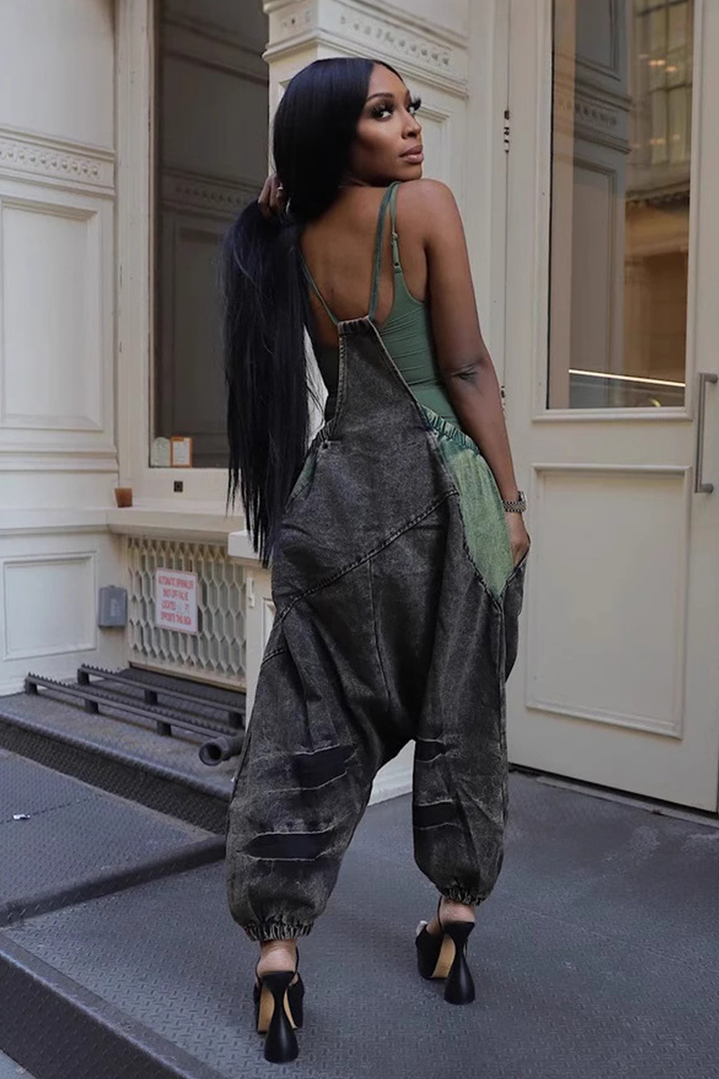 Women's Street Suspender Wide-Leg Jumpsuit