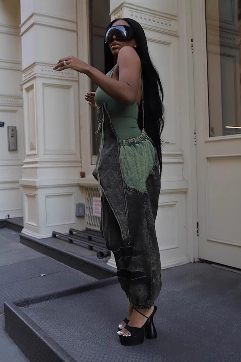 Women's Street Suspender Wide-Leg Jumpsuit