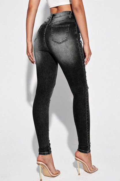 Women's Trendy Stretch Ripped Skinny Denim Jeans