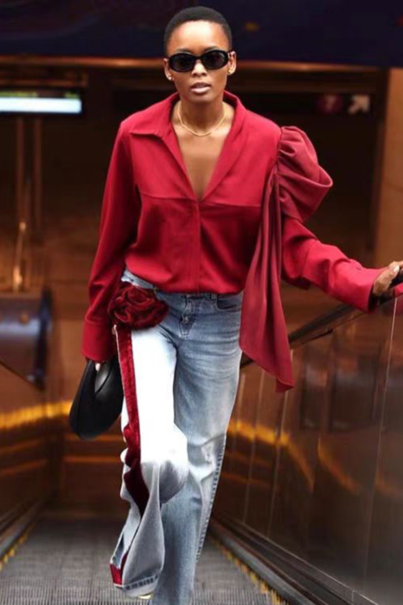 Women's Fashion Ribbon Tie-Waist Jeans