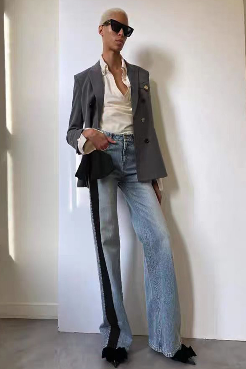 Women's Fashion Ribbon Tie-Waist Jeans
