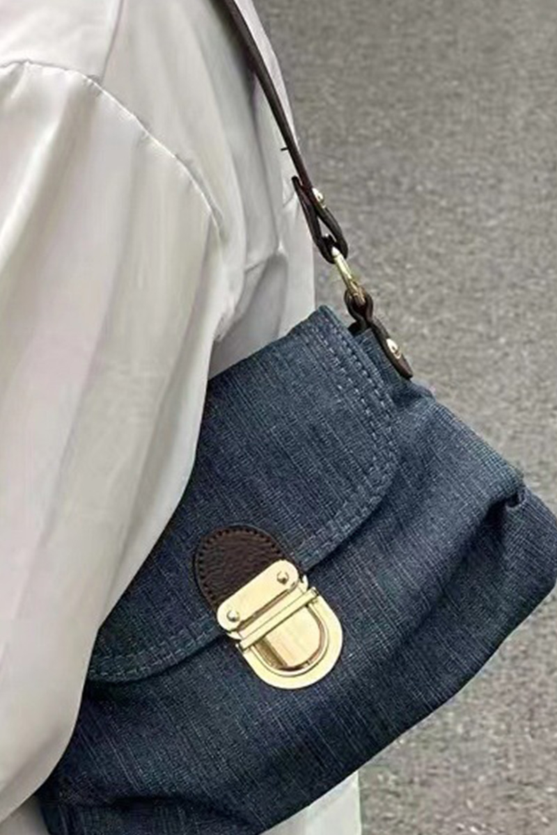 Women's Retro Colorblock Adjustable Shoulder Bag