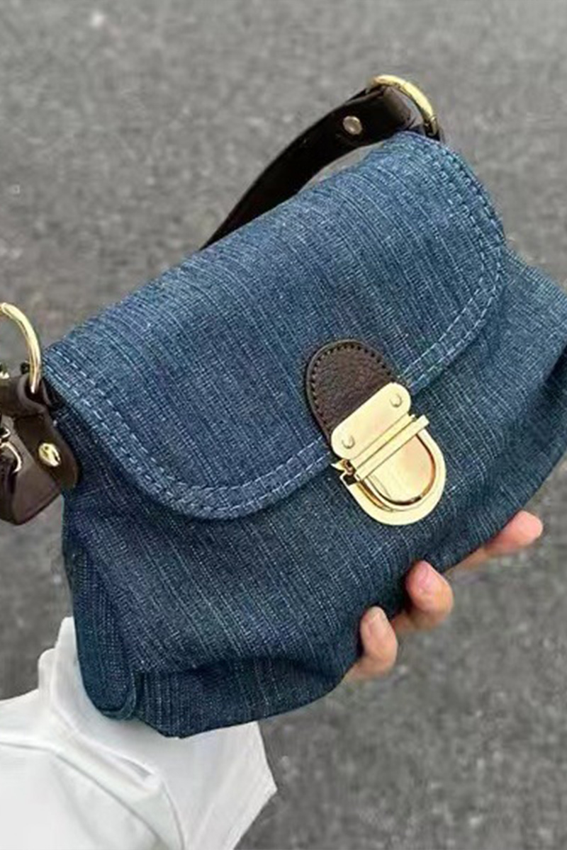 Women's Retro Colorblock Adjustable Shoulder Bag