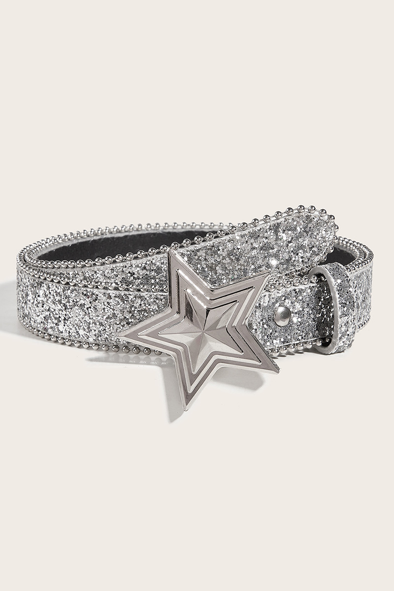 Ladies' Sequin Snap Closure Belt