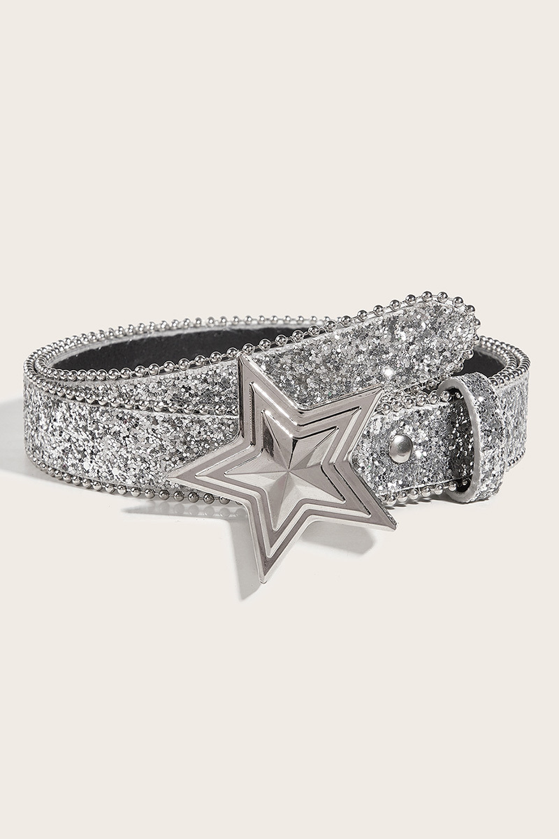 Ladies' Sequin Snap Closure Belt