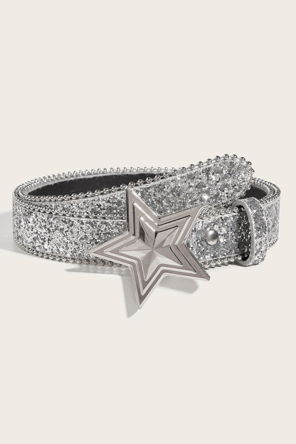 Ladies' Sequin Snap Closure Belt