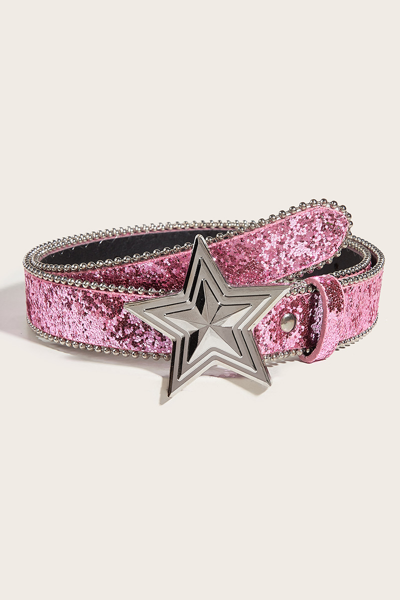 Ladies' Sequin Snap Closure Belt