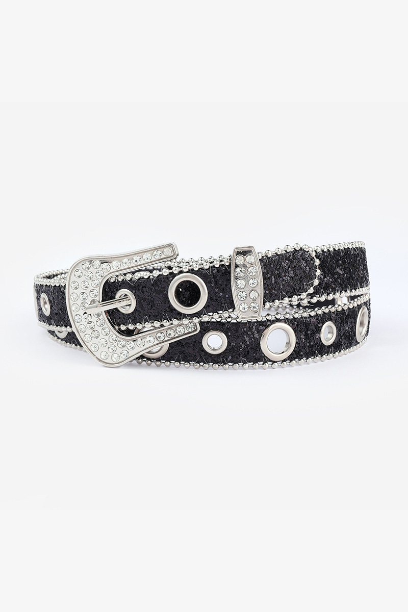 Wishbling Crystal Rhinestone Sequin Belt