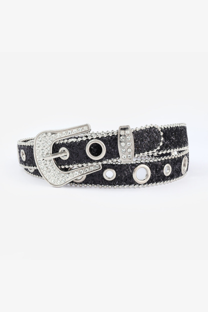 Wishbling Crystal Rhinestone Sequin Belt