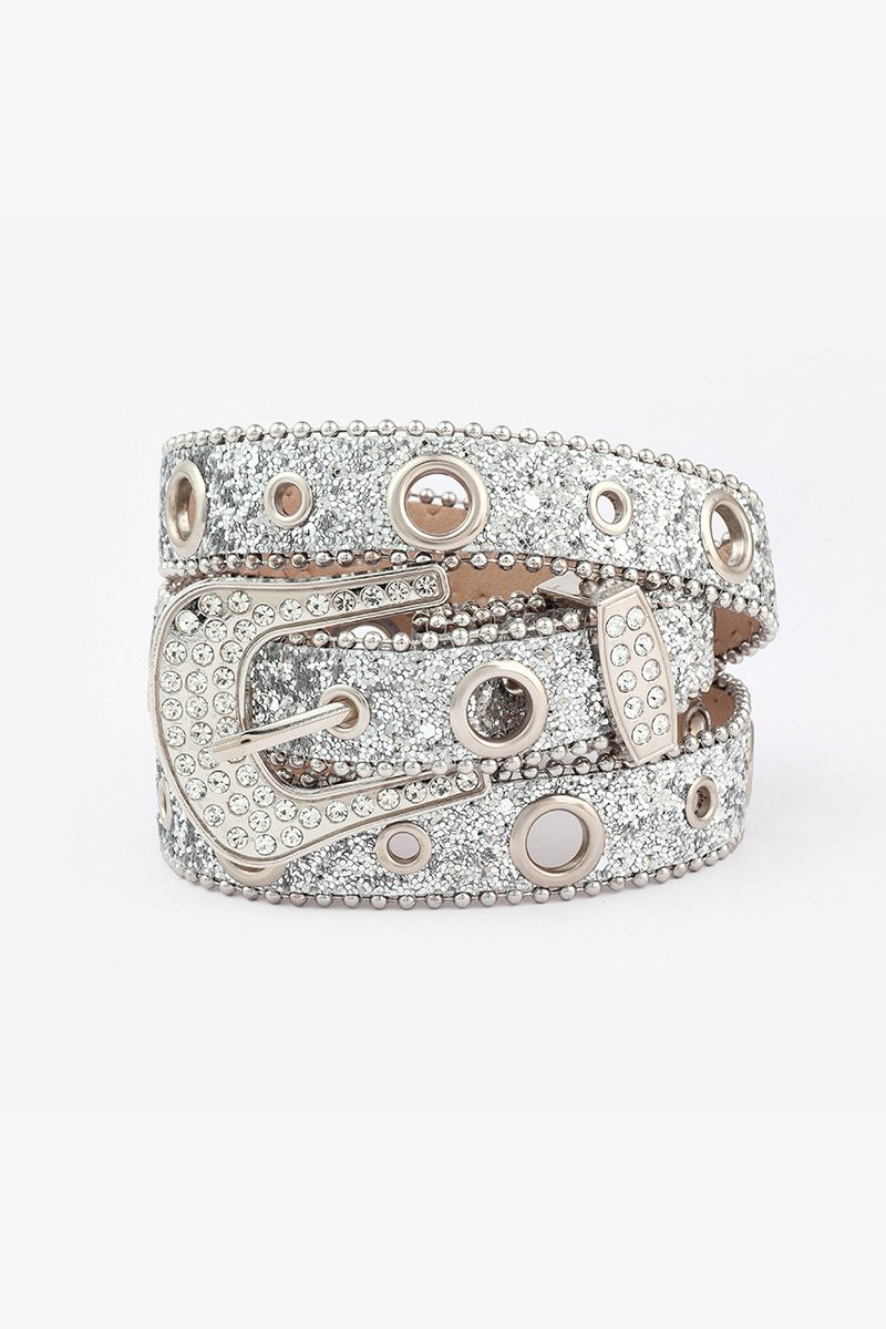 Wishbling Crystal Rhinestone Sequin Belt