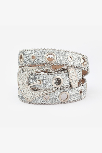 Wishbling Crystal Rhinestone Sequin Belt