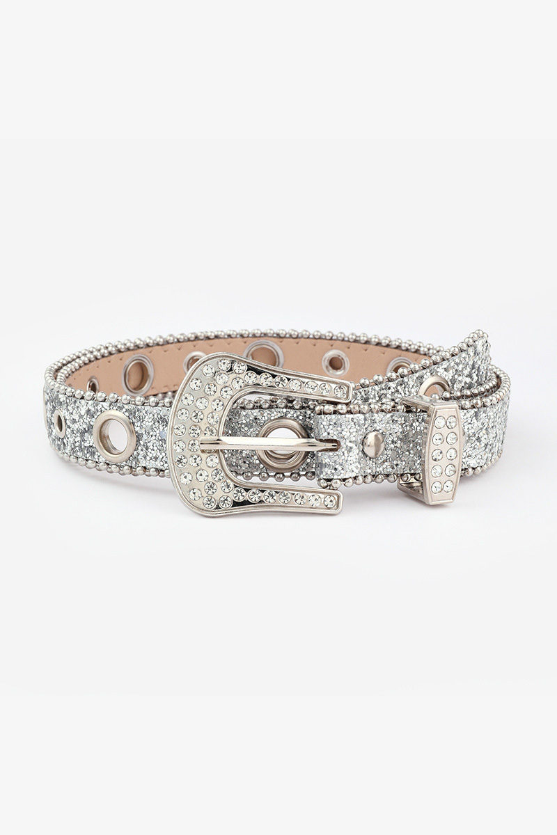 Wishbling Crystal Rhinestone Sequin Belt