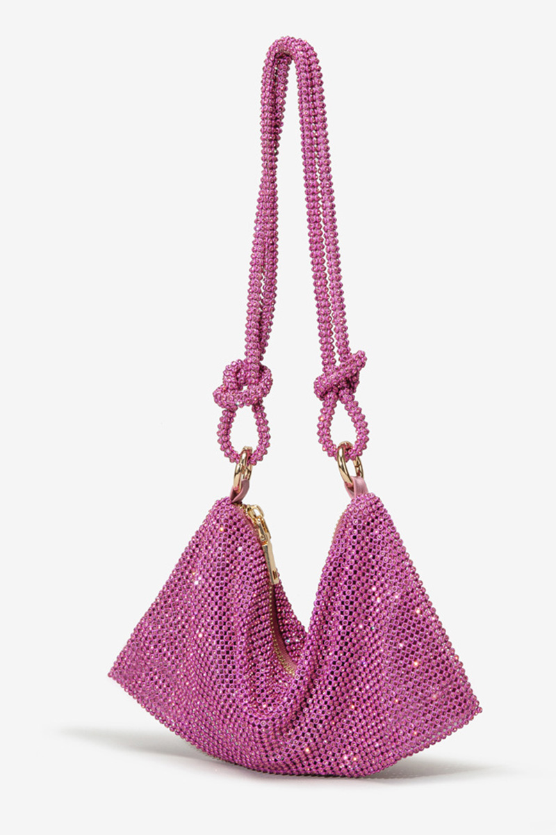 Women's Premium Crystal-Studded Dumpling Bag