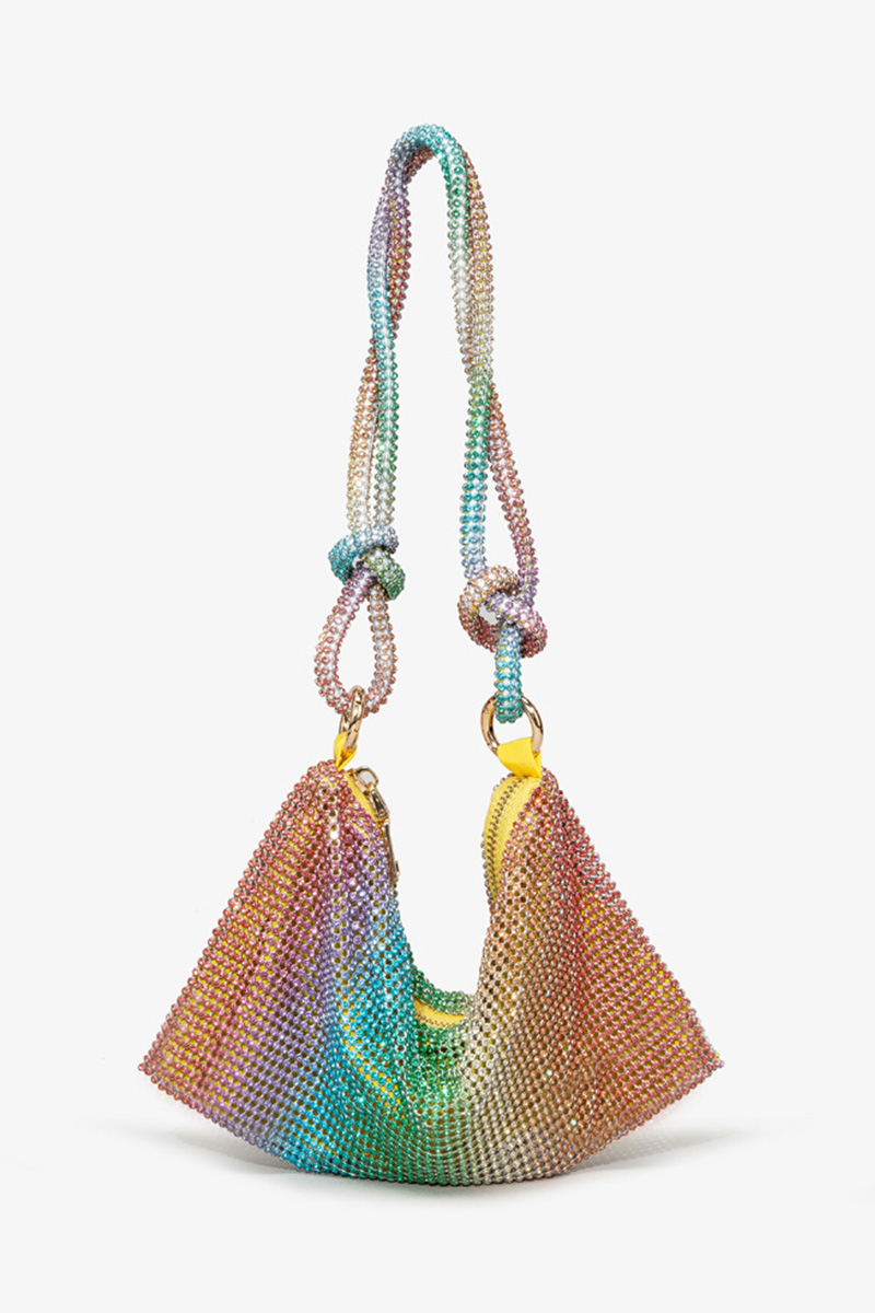 Women's Premium Crystal-Studded Dumpling Bag