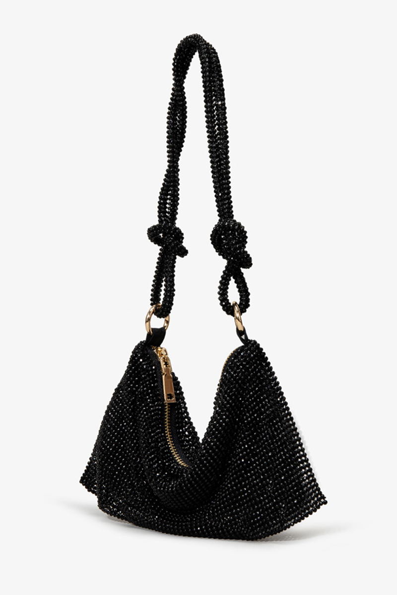 Women's Premium Crystal-Studded Dumpling Bag