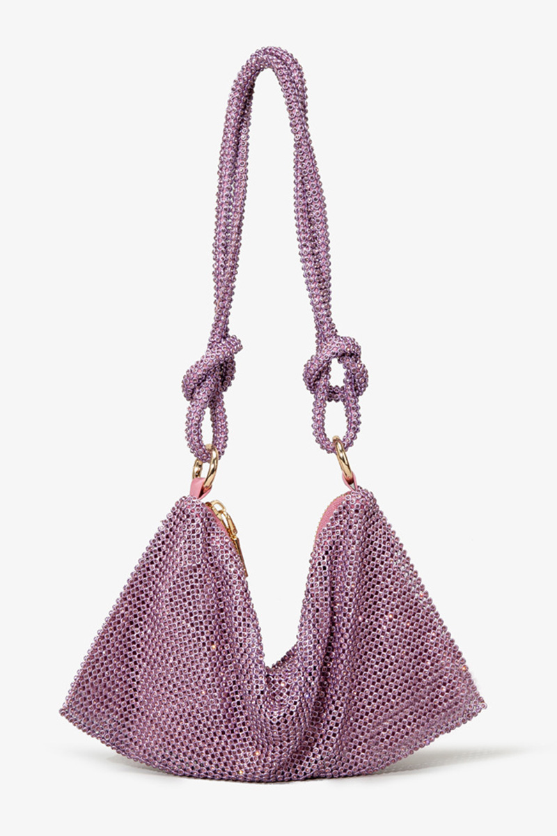 Women's Premium Crystal-Studded Dumpling Bag