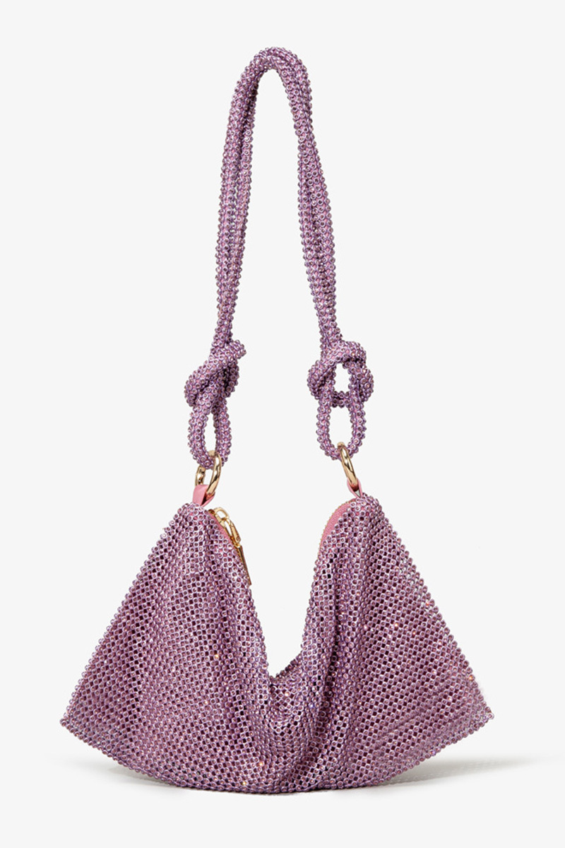 Women's Premium Crystal-Studded Dumpling Bag