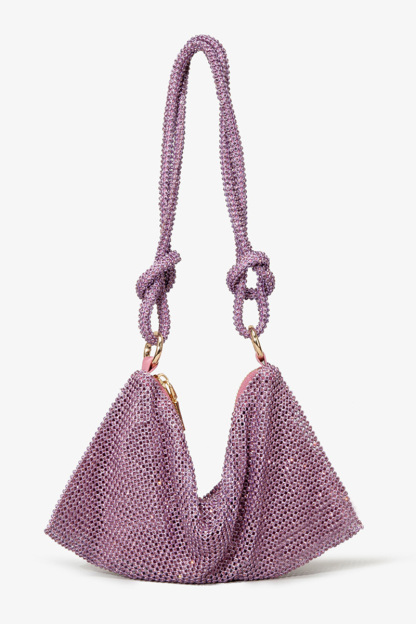 Women's Premium Crystal-Studded Dumpling Bag