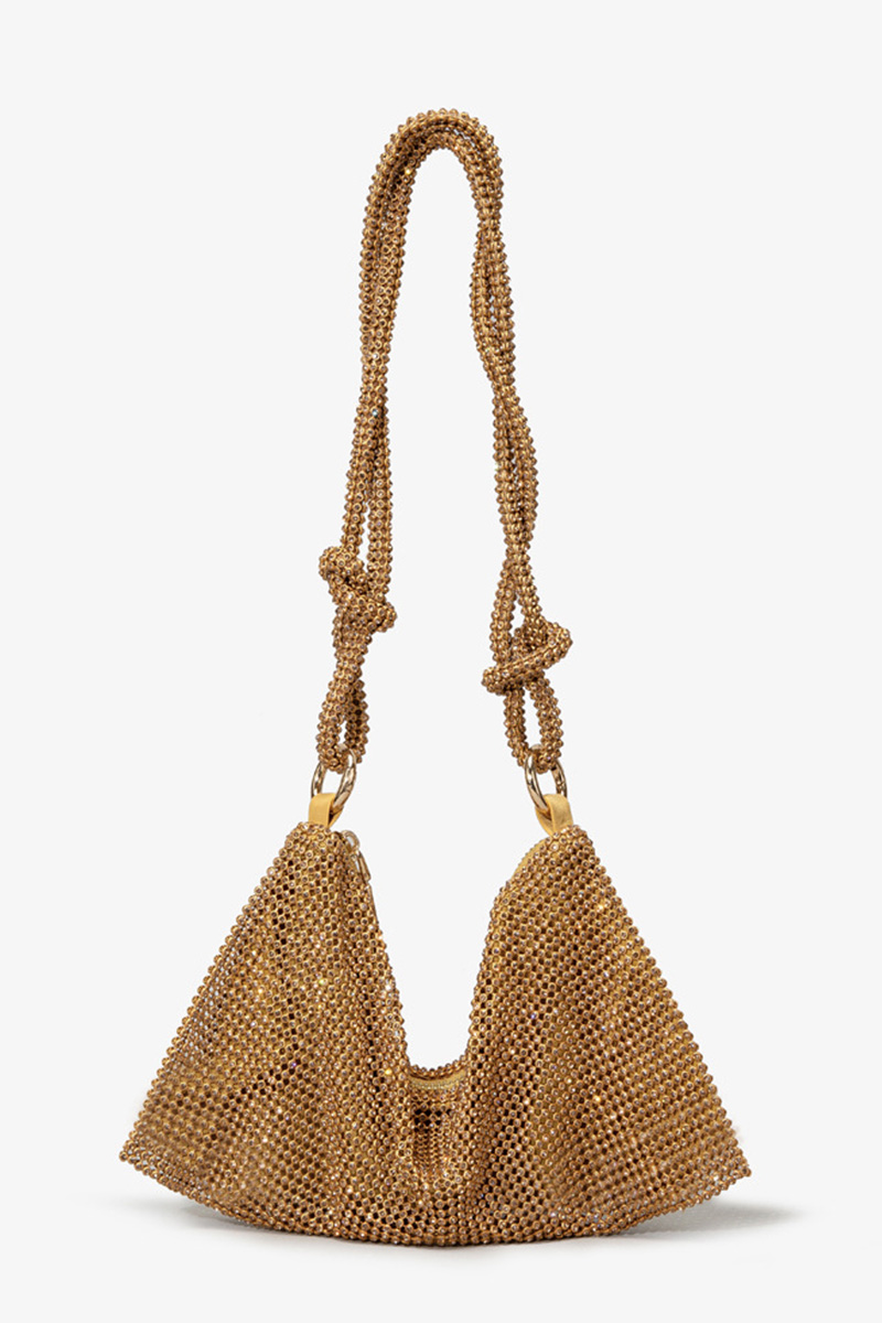 Women's Premium Crystal-Studded Dumpling Bag