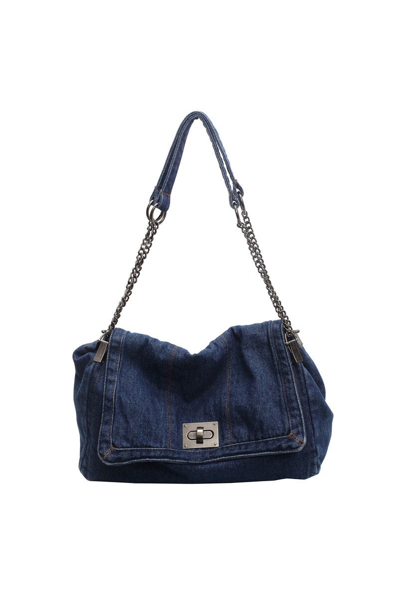 Women's Retro Denim Commuter Underarm Bag