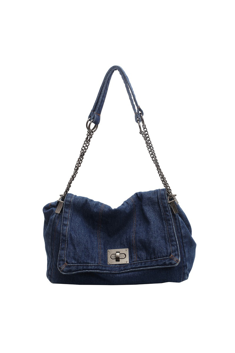 Women's Retro Denim Commuter Underarm Bag