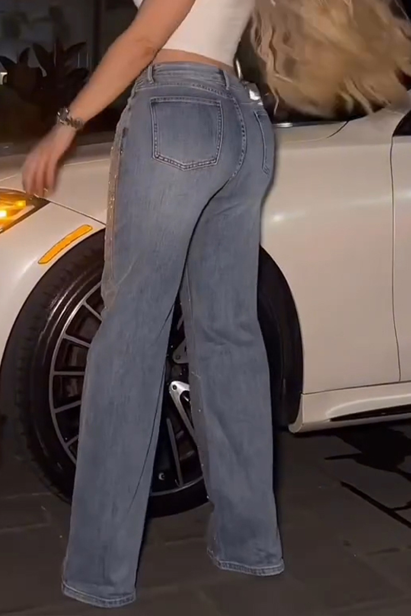 Women's Rhinestone Casual Jeans