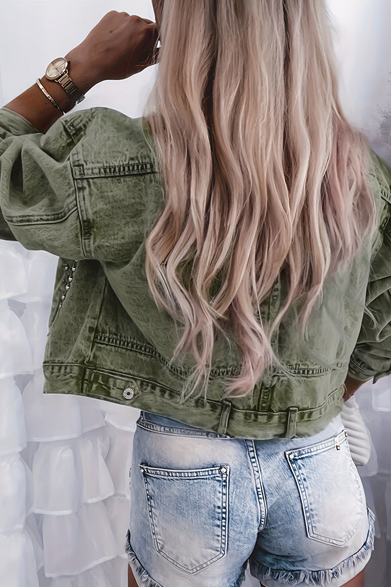 Women's Rivet-Embellished Denim Jacket