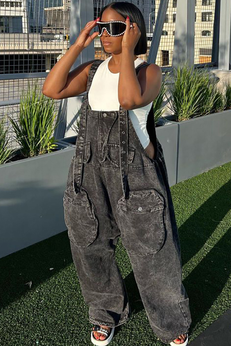 Women's Baggy Sleeveless Jumper Jeans