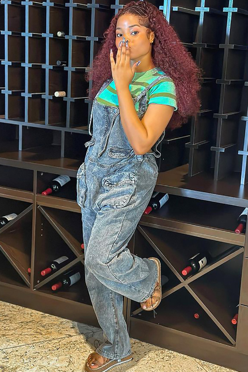 Women's Baggy Sleeveless Jumper Jeans