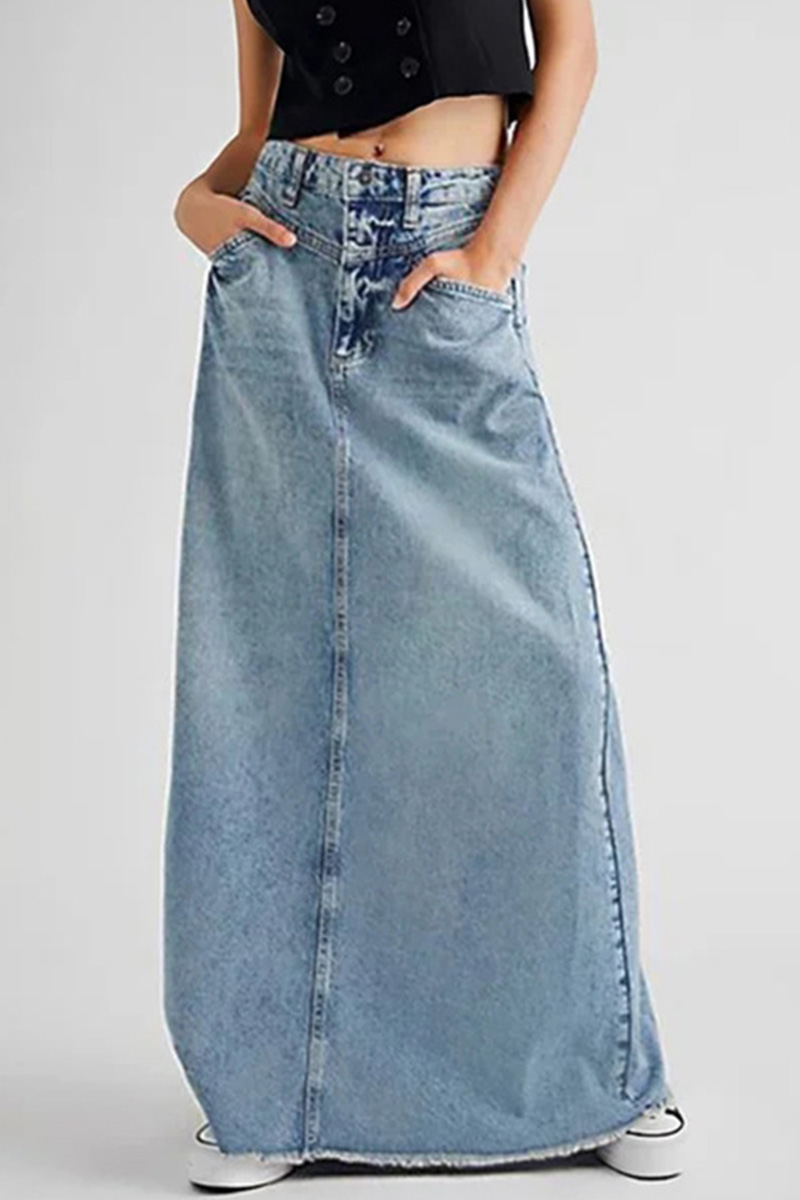 Women's Classic A-Line Denim Skirt