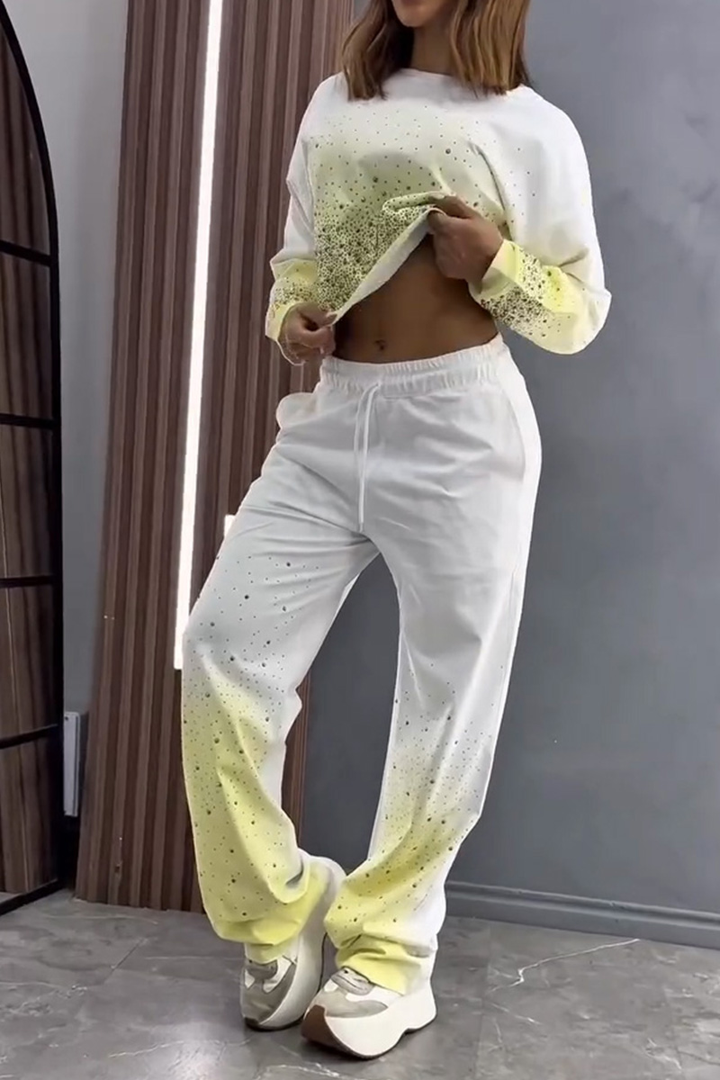 Ladies' Exquisite Street-Style Crystal Embellished Suit