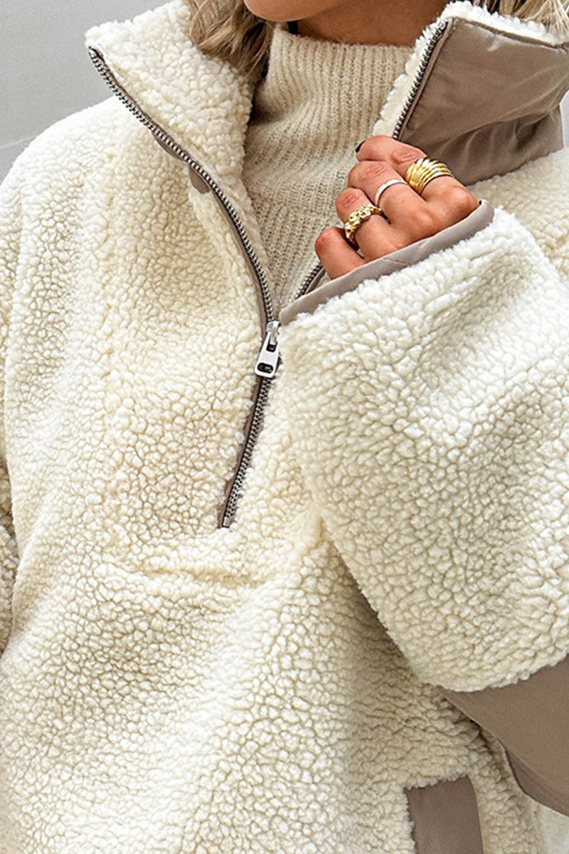 Women's Fleece Stand Collar Pullover Hoodie