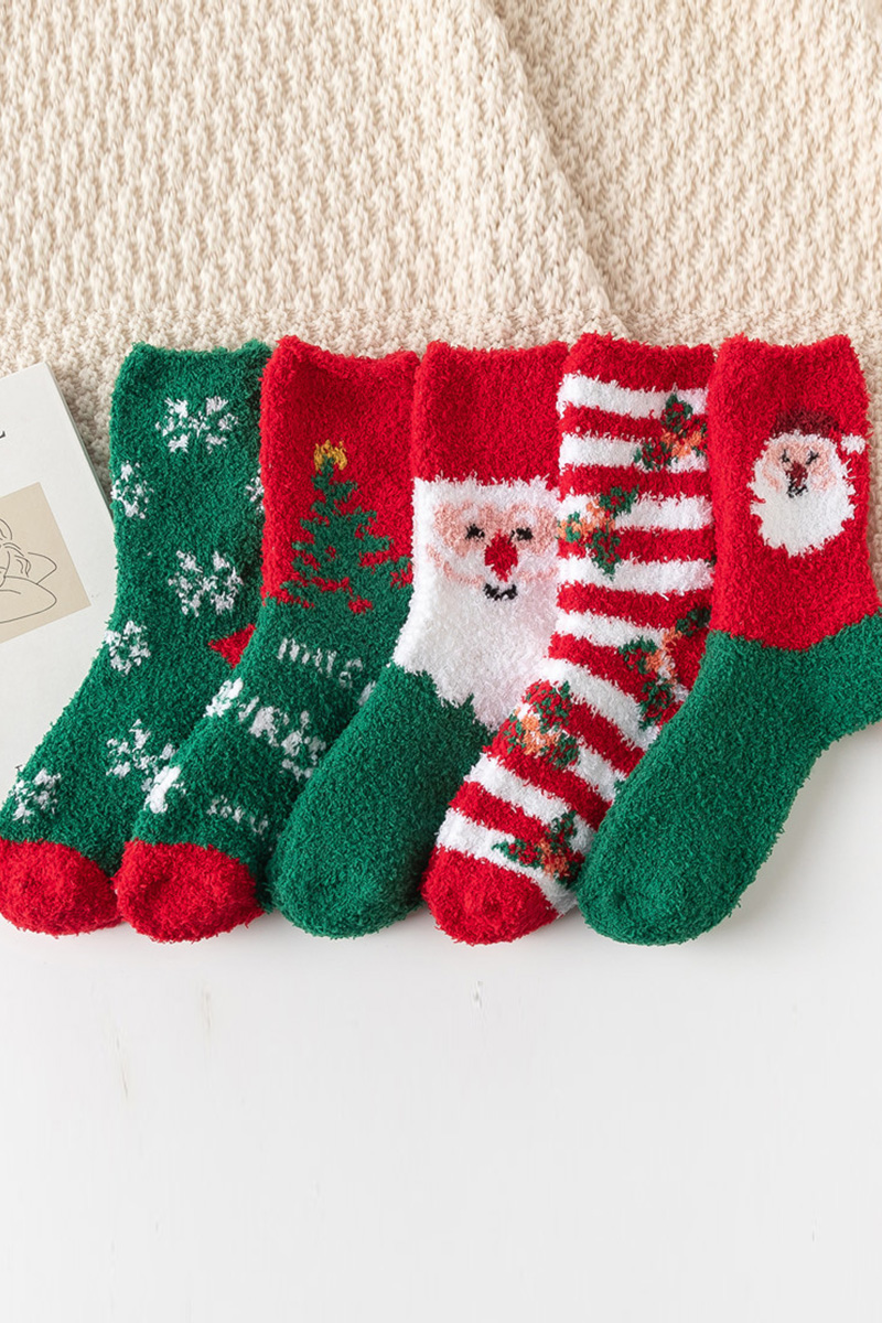 Women's Soft Fleece Anti-Slip Slipper Socks