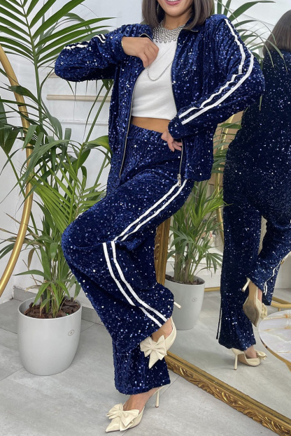Ladies' Chic Adaptable Sequined Outfit Suit
