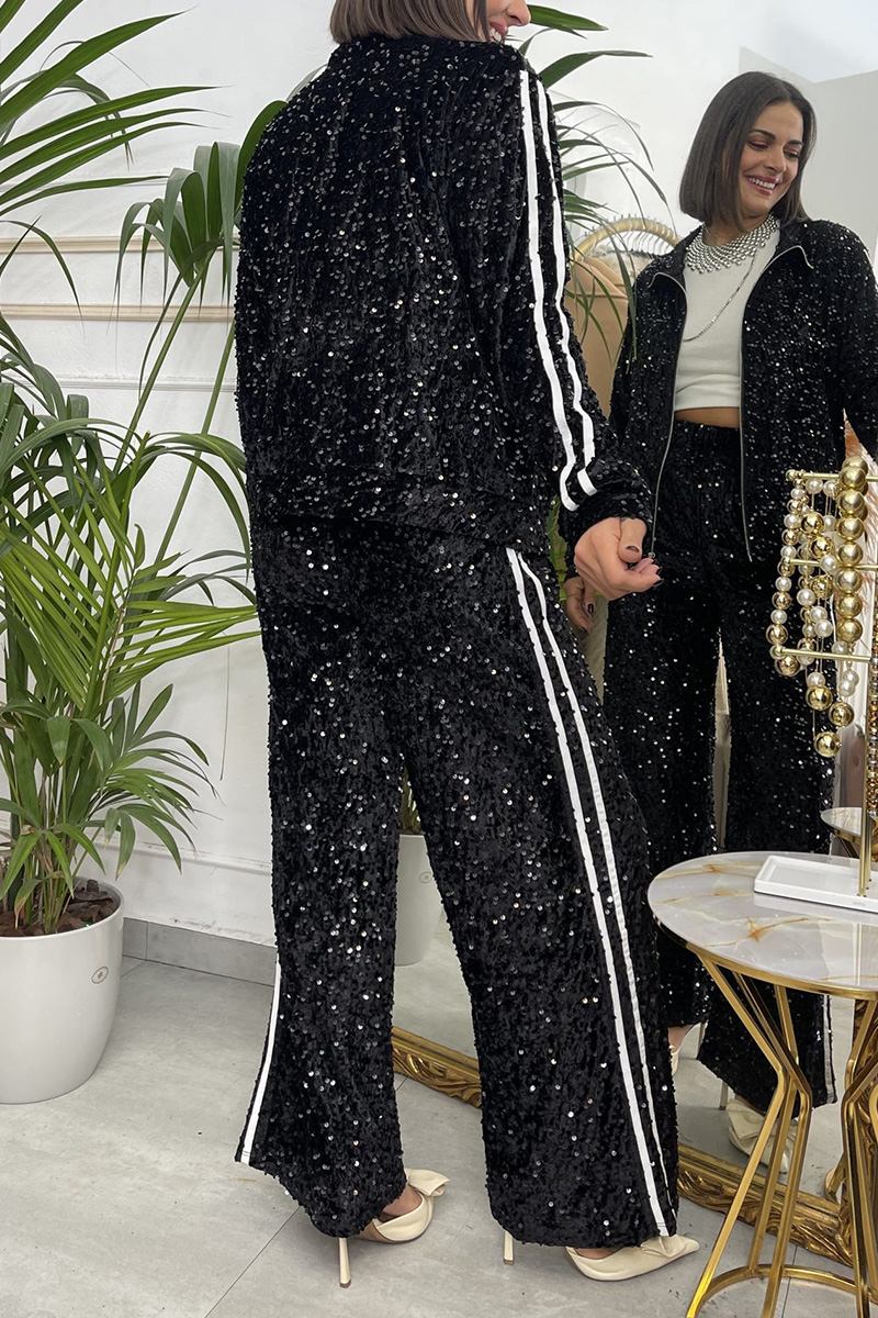 Ladies' Chic Adaptable Sequined Outfit Suit
