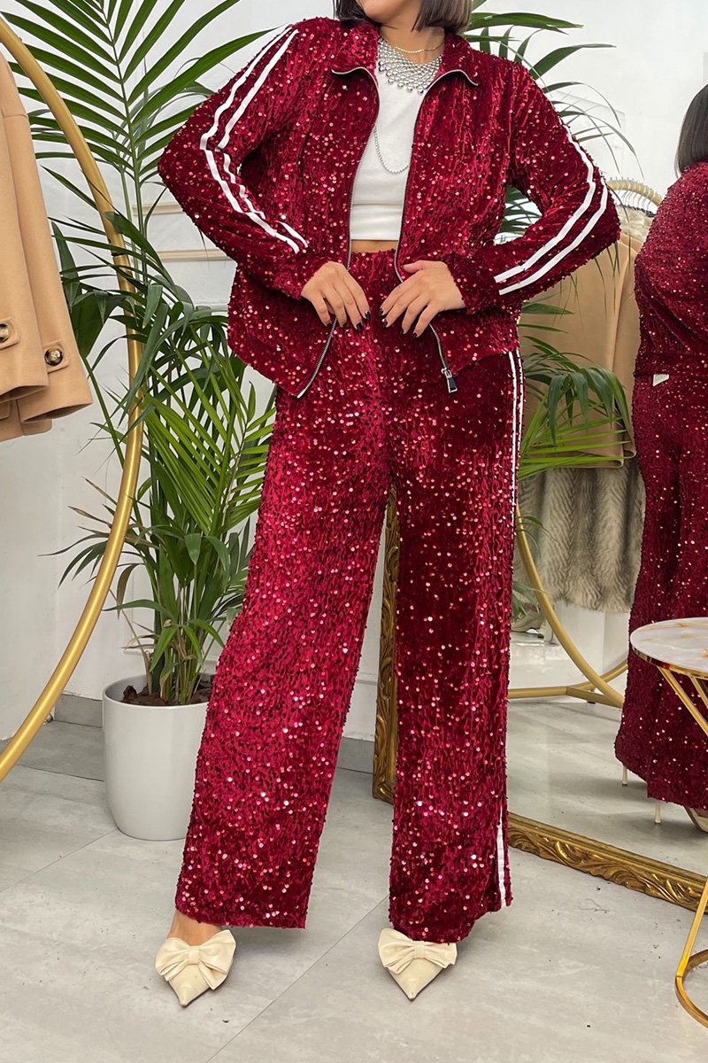 Ladies' Chic Adaptable Sequined Outfit Suit