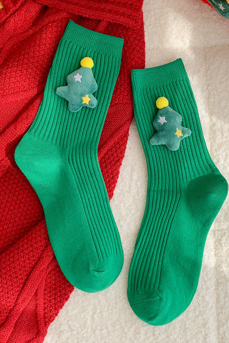 Cute Cartoon Mid-Calf Cotton Socks For Women