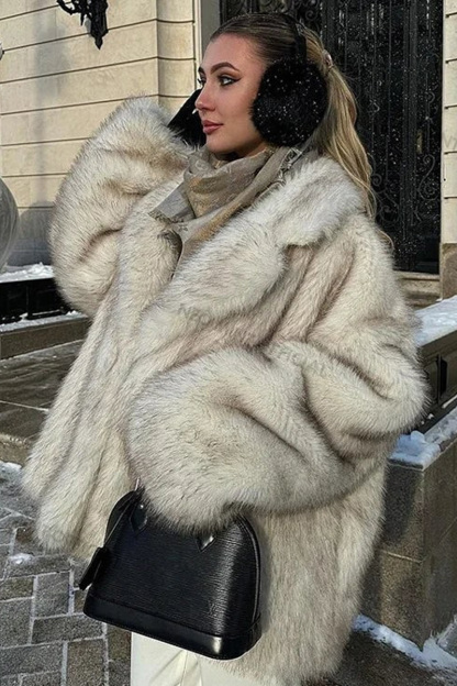 Ladies' Elegant Warm Mink Fur Coat