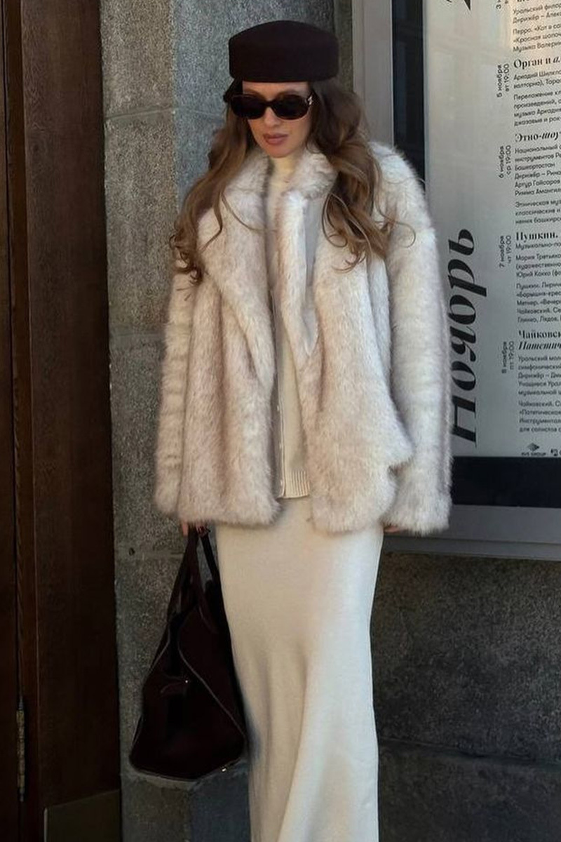 Ladies' Elegant Warm Mink Fur Coat