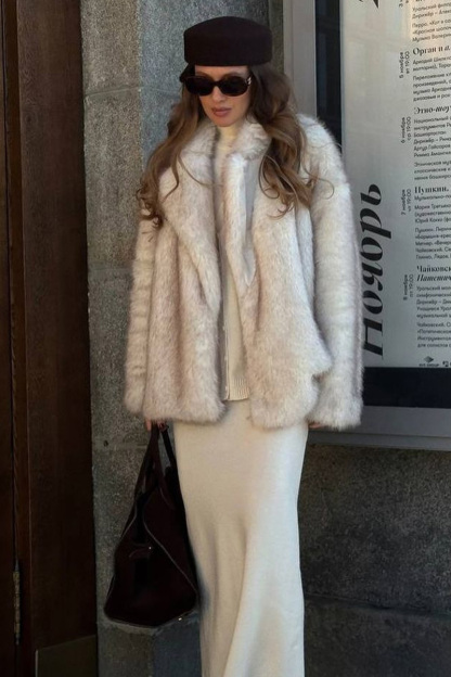 Ladies' Elegant Warm Mink Fur Coat