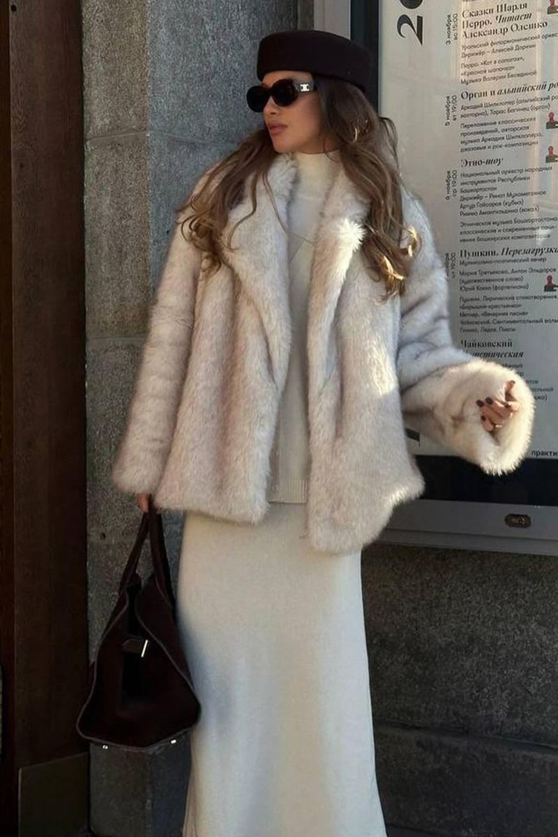 Ladies' Elegant Warm Mink Fur Coat